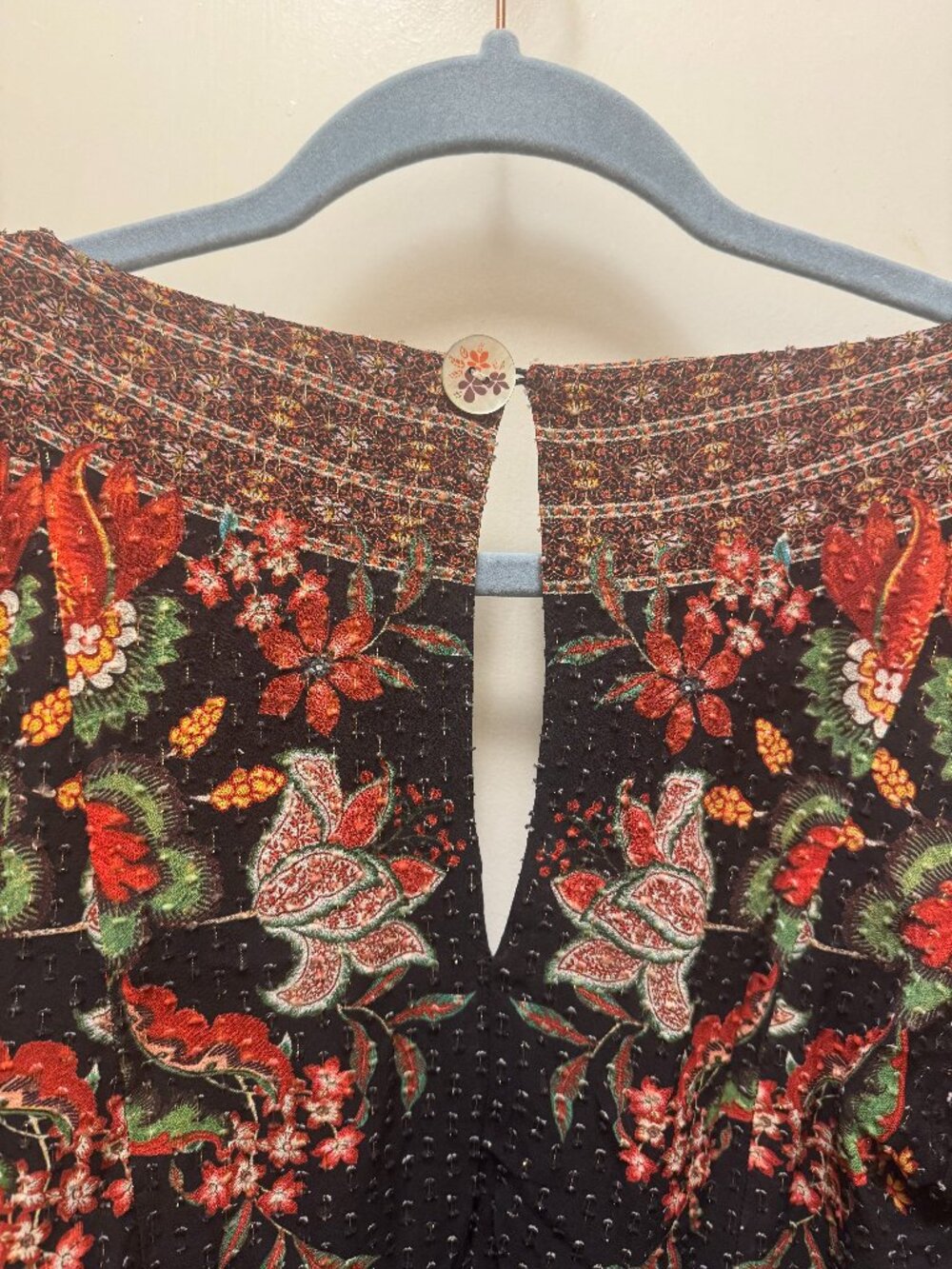 Farm Rio Black Textured Magic Blouse S/M - Picture 8 of 10